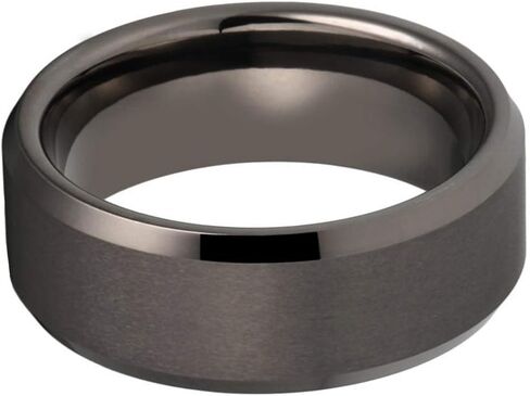 TUTISS 6mm 8mm Tungsten Rings for Men Women Couple Fashion Jewelry Engagement Wedding Bands Matte Beveled Edges I Love You Engraved Comfort Fit in Saudi Arabia