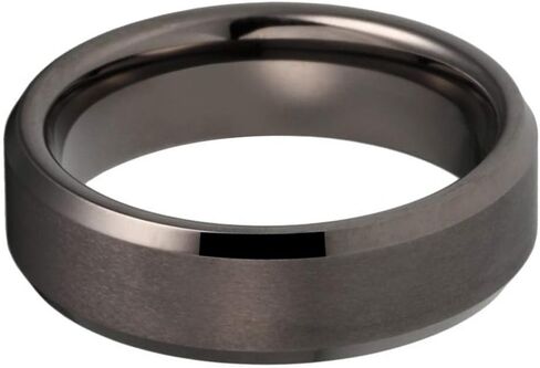 TUTISS 6mm 8mm Tungsten Rings for Men Women Couple Fashion Jewelry Engagement Wedding Bands Matte Beveled Edges I Love You Engraved Comfort Fit in Saudi Arabia