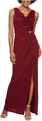 Alex Evenings Women's Long Dress with Knot Front Detail in Saudi Arabia