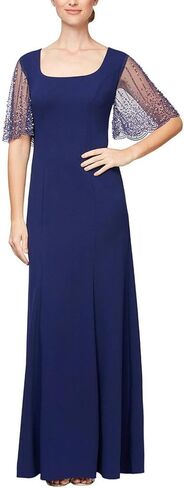 Alex Evenings Women's Long Dress with Knot Front Detail in Saudi Arabia