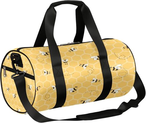 حقيبة السفر من القماش الخشن من هوني بيز، حقيبة رياضية لطيفة بامبليبي مع حزام قابل للتعديل للعطلة الليلية حقيبة حمل للرجال والنساء، متعددة, مالتي in Kuwait