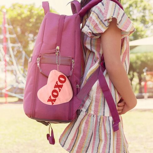 3 قطع من محفظة عملات معدنية مخملية على شكل قلب لعيد الحب من اكس او اكس او اكس او، سلسلة مفاتيح لتزيين عيد الحب للبنات والنساء in Kuwait