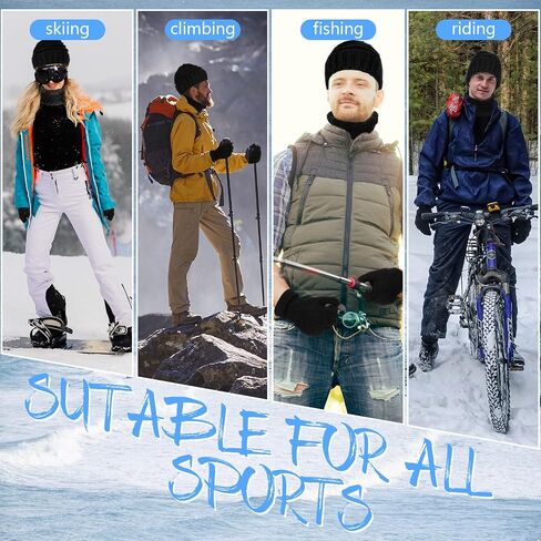 Suhine 27 Pieces Winter Beanie Hats Scarf Gloves Set Warm Knit Hat Touchscreen Gloves for Men Women Winter Homeless Care Gifts, Black, One size in Saudi Arabia