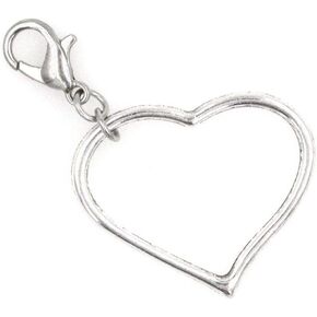 It's All About...You! Large Open Heart Clip on Charm Perfect for Necklaces and Bracelets 98S in Saudi Arabia