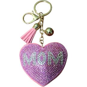 Popfizzy Bling Keychain Accessories for Women, Rhinestone Keychain, Car Keys Keychain Charms, Cute Purse Charms for Handbags