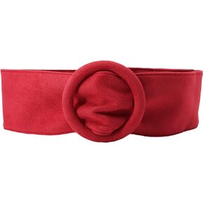 Chendvol Women's Suede Waist Wrap Belt with Buckle Wide Stretchy Cinch Belt