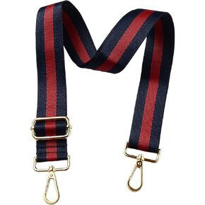 BEEFLYING Blue and Red Stripe Adjustable Shoulder Strap Replacement Belt Crossbody Handbag Canvas Purse Strap Replacement Nylon Bag Straps for Bag Replacement Repairing Accessories in Kuwait