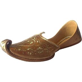 Step n Style Mens Punjabi Jutti Sherwani Shoes Cream Cut Work Zari Khussa Shoes Beaded Footwear Bridal Slip on
