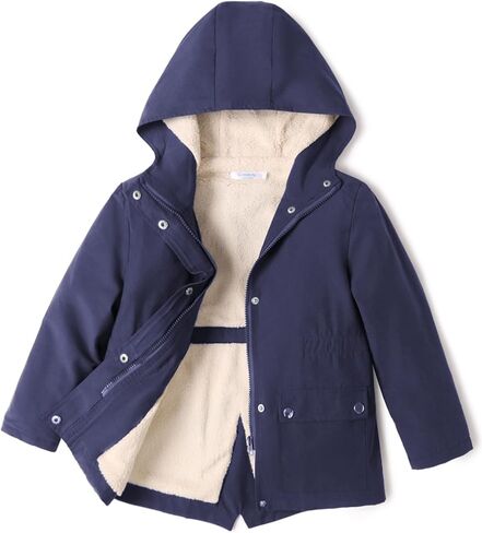 معطف شتوي للفتيات من Greatchy مصنوع من الصوف الدافئ من قماش الشيربا أنوراك مع ملابس خريفية ناعمة ولطيفة in Kuwait