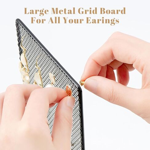 Zhithink 360 Rotating Jewelry Organizer Stand Necklace Organizer Holder, Spinning Necklace Holder Earrings Display Rack Desk Tabletop Jewelry Tower with Necklaces Organizers and Earring Holes in Kuwait