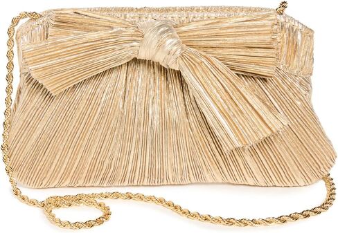 Loeffler Randall Women's Rochelle Pleated Frame Clutch W/Bow in Saudi Arabia