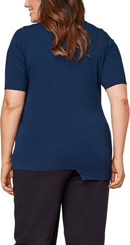 Fruit of the Loom Women's Plus Size Scooped Neck Ruched Top in Saudi Arabia
