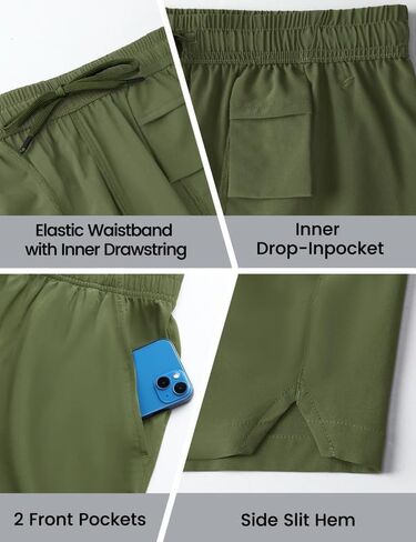 Nepest Men's 5’’ Athletic Running Shorts with Pockets, Lightweight Quick Dry Gym Workout Training No Liner Shorts in Saudi Arabia