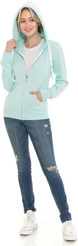 Urban Look Womens Active Long Sleeve Fleece Zip Up Hoodie with Plus Size in Saudi Arabia