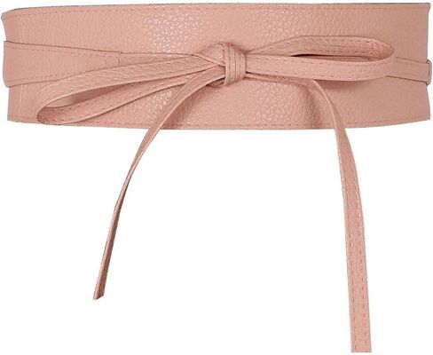 Ayliss Women Soft PU Leather Obi Belt Self Tie Wrap Cinch Belt Fashion Bowknot Waistband Wrap Belt for Dress Jumpsuit in Saudi Arabia
