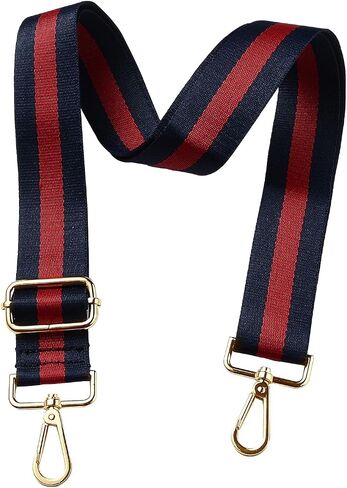 BEEFLYING Blue and Red Stripe Adjustable Shoulder Strap Replacement Belt Crossbody Handbag Canvas Purse Strap Replacement Nylon Bag Straps for Bag Replacement Repairing Accessories in Kuwait