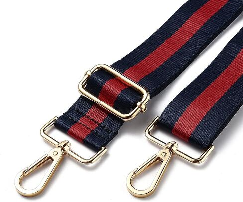 BEEFLYING Blue and Red Stripe Adjustable Shoulder Strap Replacement Belt Crossbody Handbag Canvas Purse Strap Replacement Nylon Bag Straps for Bag Replacement Repairing Accessories in Kuwait