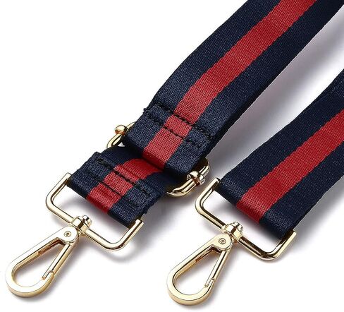 BEEFLYING Blue and Red Stripe Adjustable Shoulder Strap Replacement Belt Crossbody Handbag Canvas Purse Strap Replacement Nylon Bag Straps for Bag Replacement Repairing Accessories in Kuwait