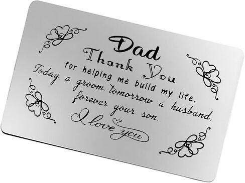 Fathers Day Gift Dad Gifts from Daughter Engraved Wallet Insert Card Birthday Gift for Dad Father Daddy Papa Christmas Gift for Step Dad Father in Law Thanksgiving Wedding Gift for Father of Bride in Saudi Arabia