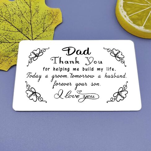 Fathers Day Gift Dad Gifts from Daughter Engraved Wallet Insert Card Birthday Gift for Dad Father Daddy Papa Christmas Gift for Step Dad Father in Law Thanksgiving Wedding Gift for Father of Bride in Saudi Arabia