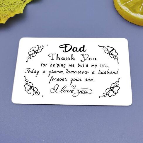 Fathers Day Gift Dad Gifts from Daughter Engraved Wallet Insert Card Birthday Gift for Dad Father Daddy Papa Christmas Gift for Step Dad Father in Law Thanksgiving Wedding Gift for Father of Bride in Saudi Arabia
