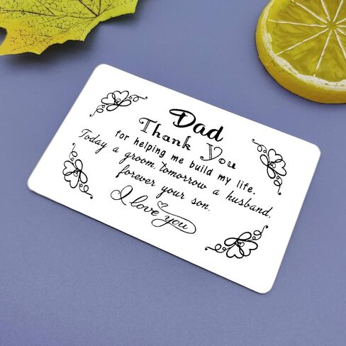 Fathers Day Gift Dad Gifts from Daughter Engraved Wallet Insert Card Birthday Gift for Dad Father Daddy Papa Christmas Gift for Step Dad Father in Law Thanksgiving Wedding Gift for Father of Bride in Saudi Arabia