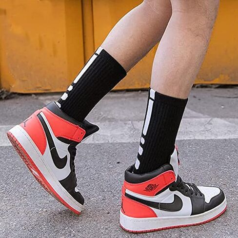 جوارب كرة السلة النخبة للرجال، جوارب ضغط بيضاء مبطنة لمنتصف الساق لممارسة الرياضة والجري للرجال والنساء والأولاد والبنات الكبيرة in Kuwait