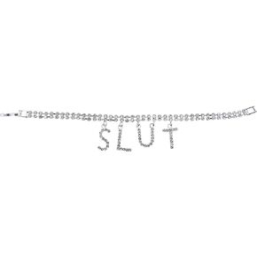 سوار وقحة حجر الراين باللون الفضي من Arsimus in Kuwait