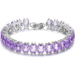 NANDUDU Tennis Bracelets for Women - Cubic Zirconia Bracelet Silver Wedding - Gorgeous Lightweight Sparkling Bracelet Chain Jewelry Christmas Gifts