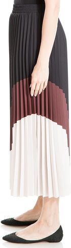 Max Studio womens Colorblock Pleated Maxi Skirt Skirt in Kuwait
