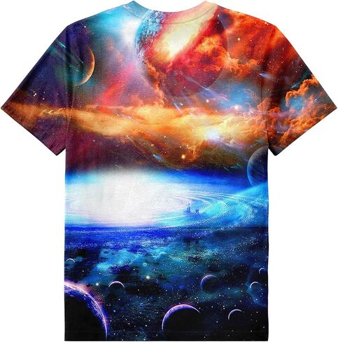 Asylvain Boys Girls Kids Shirts 3D Print Graphic Cool Design Colorful Tee Shirt for Teen and Kids 6-16 Years in Saudi Arabia
