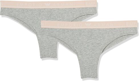 Emporio Armani Women's Iconic Logoband 2 Pack Brazilian Brief in Kuwait