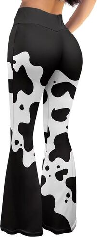 YEXIATODO High Waisted Flare Leggings for Women Tummy Control Yoga Pants in Kuwait