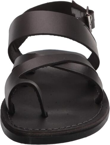 Amos - Leather Ankle Strap Flat Sandal - Mens Sandals in Saudi Arabia