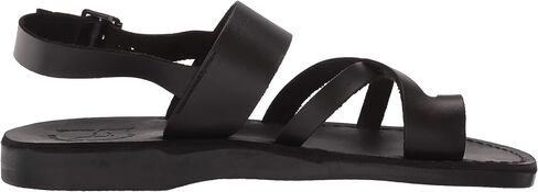 Amos - Leather Ankle Strap Flat Sandal - Mens Sandals in Saudi Arabia