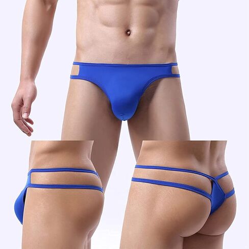 TAIKMD Men's T-Back Thongs Bikini Briefs Double Straps Low Rise Jockstrap Bulge Pouch Underwear G-String Clubwear in Saudi Arabia