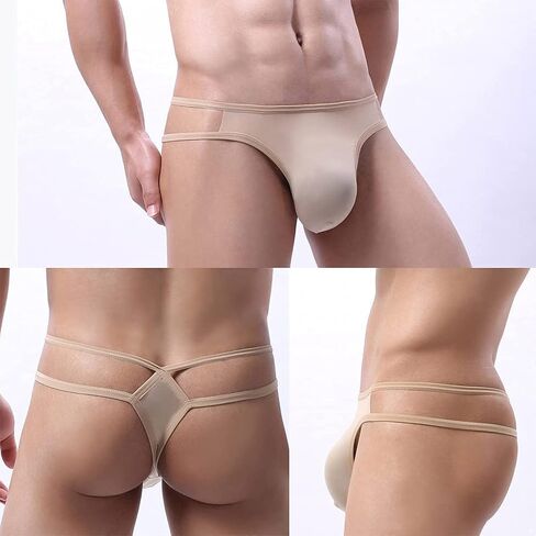 TAIKMD Men's T-Back Thongs Bikini Briefs Double Straps Low Rise Jockstrap Bulge Pouch Underwear G-String Clubwear in Saudi Arabia