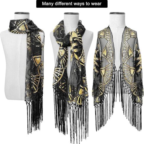 PLULON 8 Pieces 1920s Flapper Accessories Set in Kuwait