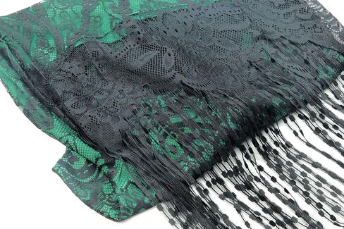 FUNDAISY Womens Vintage Lace Fringed Gatsby 1920s Cocktail Dress with 20s Accessories Set in Saudi Arabia
