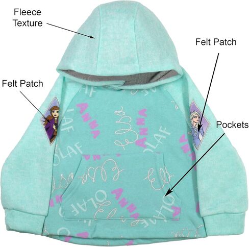 Disney Minnie Mouse and Frozen 3 Piece Pants Set for Girls, Girls Pullover Hoodie, T-Shirt, and Pants Sets in Saudi Arabia