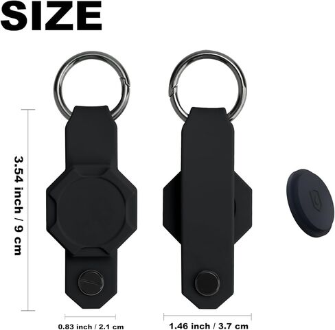 Bonsture Waterproof Key Organizer for Airtag,2PCS Key Holder for Air tag,Compact Silicone Keychain for Apple AirTag (GREEN,BLACK) in Kuwait