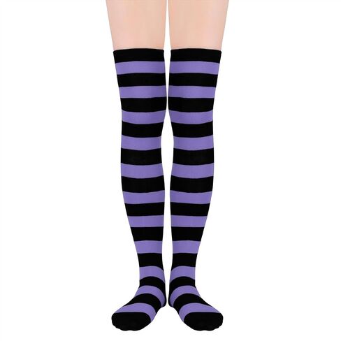 Durio Thigh High Socks for Women striped Over Knee Socks Long Socks for Women Knee High Thigh Socks Halloween Cosplay Party in Saudi Arabia
