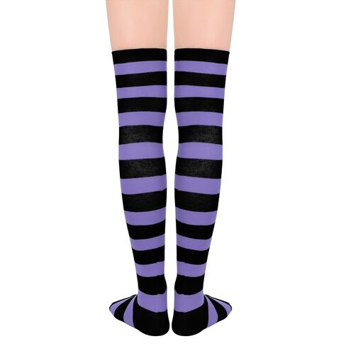 Durio Thigh High Socks for Women striped Over Knee Socks Long Socks for Women Knee High Thigh Socks Halloween Cosplay Party in Saudi Arabia