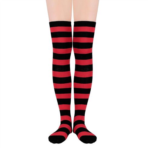 Durio Thigh High Socks for Women striped Over Knee Socks Long Socks for Women Knee High Thigh Socks Halloween Cosplay Party in Saudi Arabia