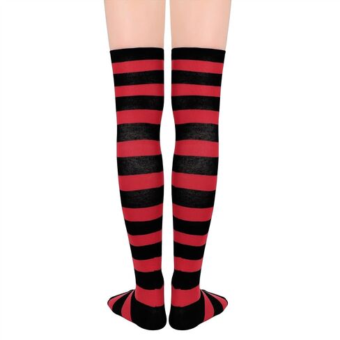 Durio Thigh High Socks for Women striped Over Knee Socks Long Socks for Women Knee High Thigh Socks Halloween Cosplay Party in Saudi Arabia