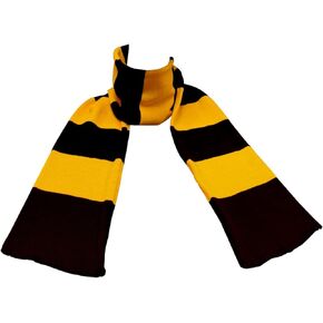 COUVER Rugby Striped Knit Scarf for Men Winter Long 100% Acrylic knit Scarves