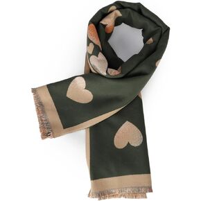 Sumato Scarf for Women Fall Winter Shawl Wraps Long Women Scarves Warm Soft Cashmere Feel Classic Heart Style