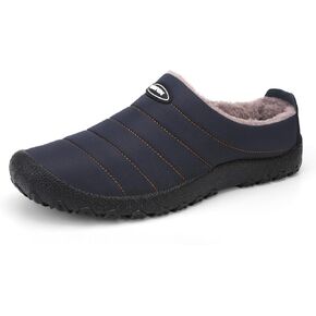 UBFEN Mens Womens Winter Warm Slippers with Fuzzy Plush Lining Slip on House Shoes Indoor Outdoor Anti-Skid Rubber Sole in Kuwait
