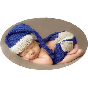 دعائم التصوير الفوتوغرافي للمولودين حديثي الولادة للاولاد والبنات، قبعة وسروال، ملابس محبوكة لالتقاط الصور in Kuwait