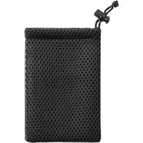 HOMEKE 5 قطع من النايلون الشبكي حقيبة برباط صغيرة من القماش الشبكي حقائب للأشياء الصغيرة للهاتف المحمول Mp3 5.5 × 3.5 بوصة أكياس تخزين صغيرة in Kuwait